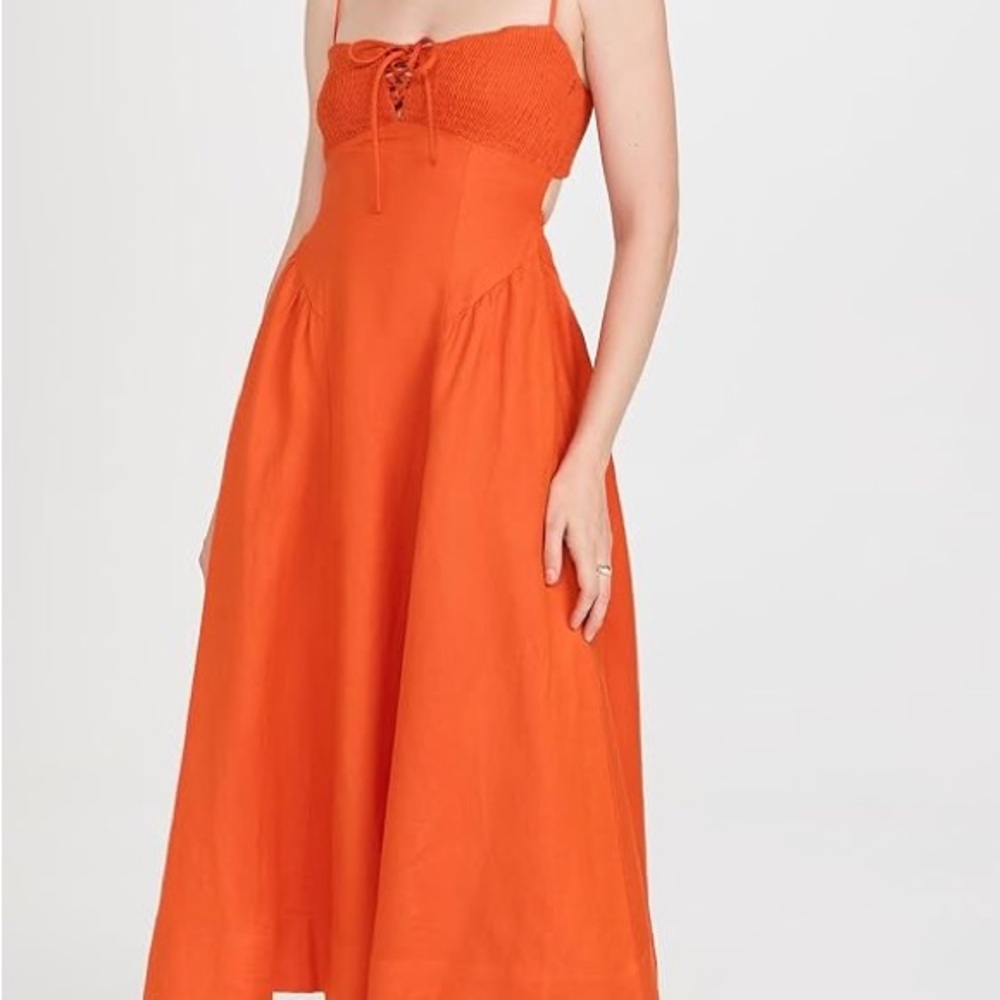 ASTR the label Women's Sarai Linen Blend Backless Dress